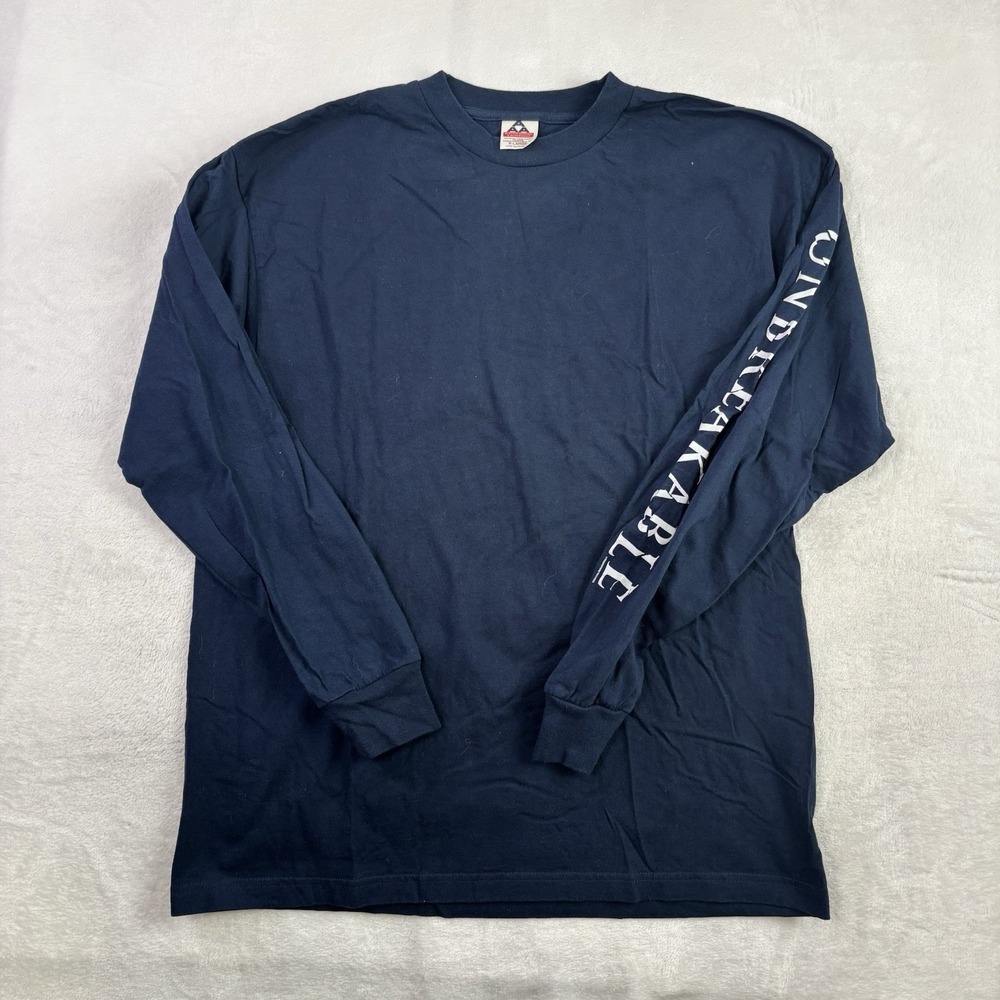VTG AAA 2000 Unbreakable Movie Promo Long Sleeve Blue Shirt Men's XL